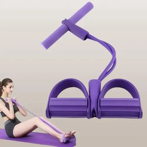 4-Tube Yoga Pedal Puller Resistance Band Fitness Equipment