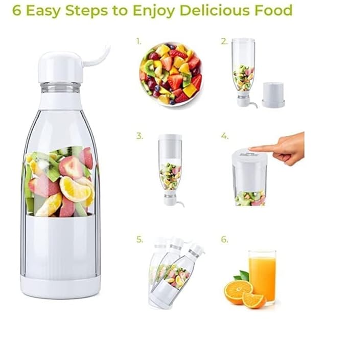Portable Blender – USB Rechargeable Mini Juicer with Powerful Blending Performance