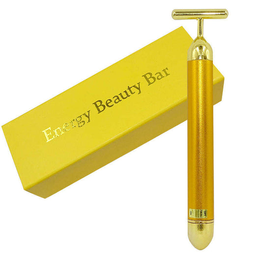 24K Gold Energy Beauty Bar Electric Facial Massage Roller